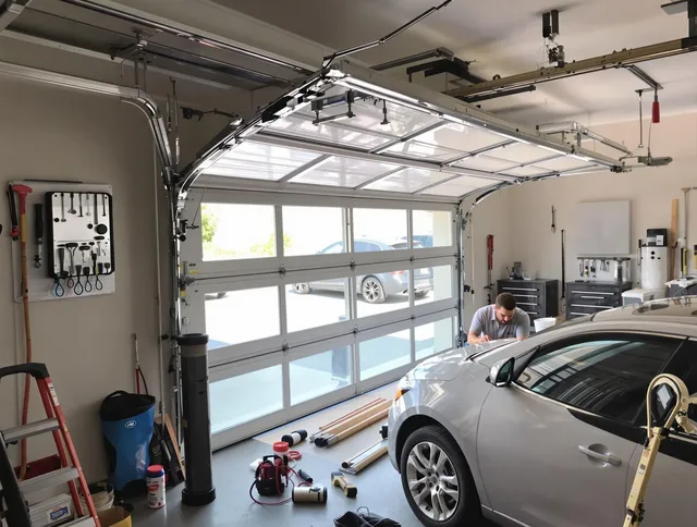 Garage door noise reduction service by St. Petersburg Garage Door Repair in St. Petersburg